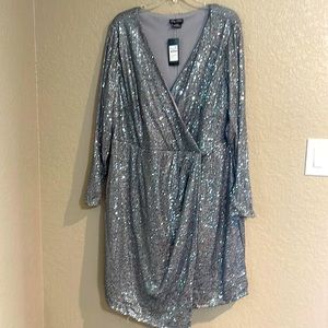 Long sleeve sequin dress